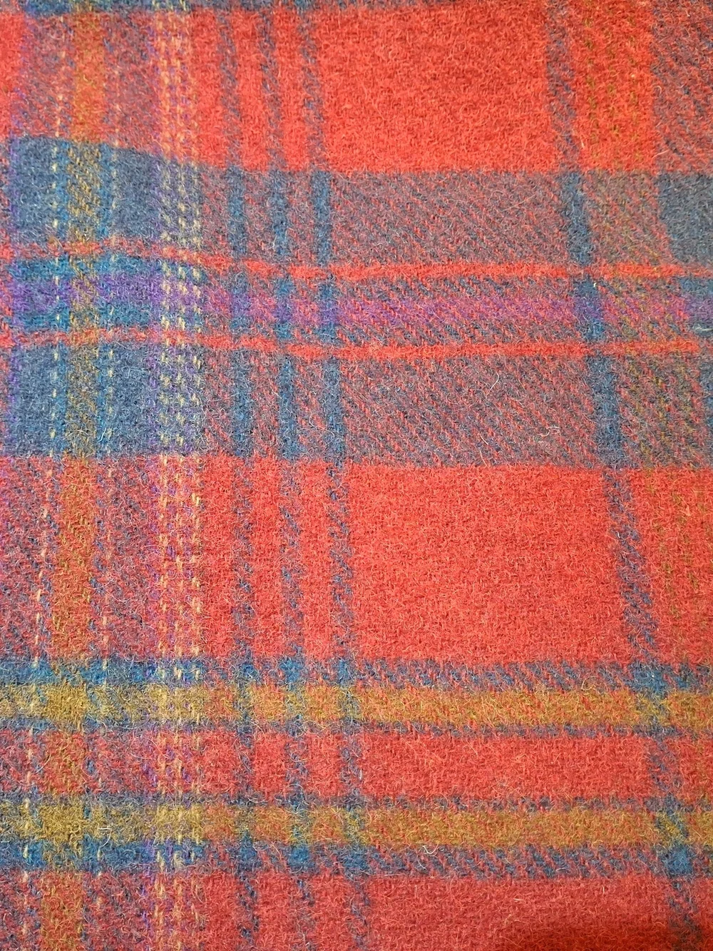 Pendleton Wool Blanket Plaid Fringe Throw Virgin Wool 52x66